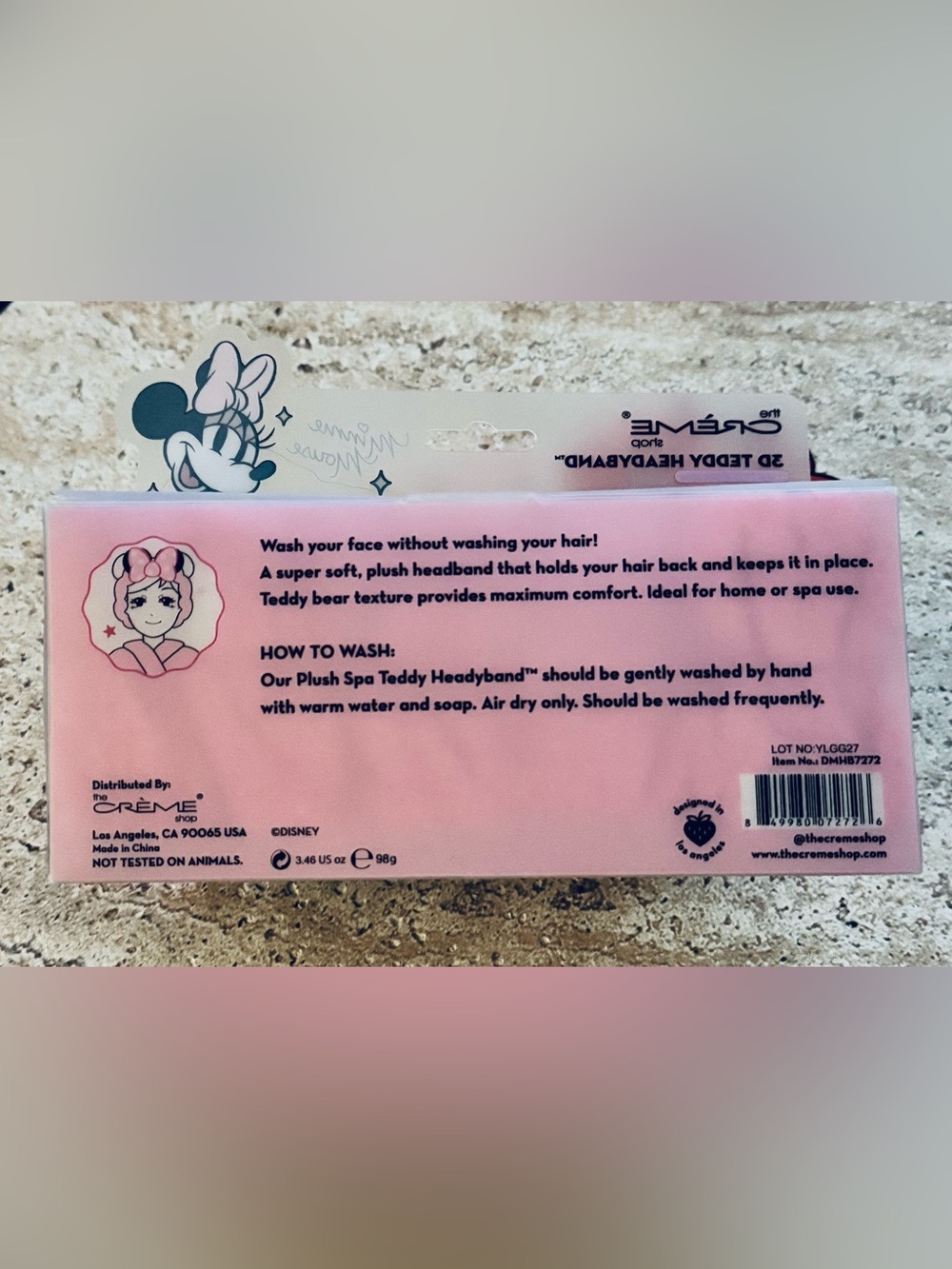 The Crème Shop Minnie Mouse 3D Teddy Headband in Pink & Black NEW - Picture 2 of 3